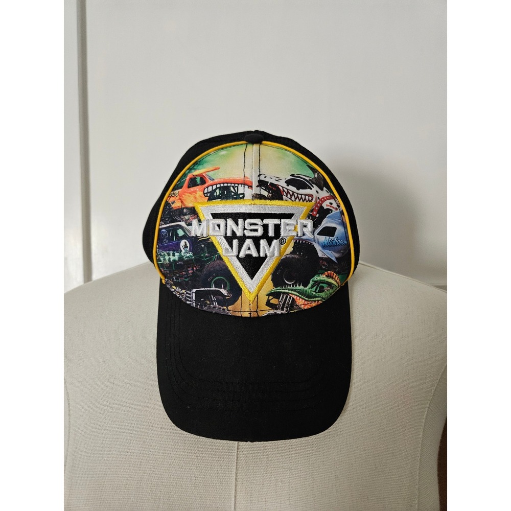 Monster Jam Youth Trucker Hat Black Mesh Snapback Monster Trucks Official 2019